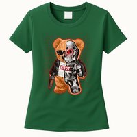 Funny Robot Terminator Teddy Bear Womens T-Shirt