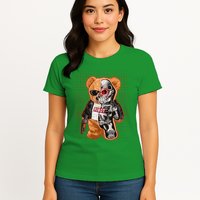 Funny Robot Terminator Teddy Bear Womens T-Shirt