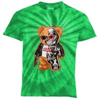 Funny Robot Terminator Teddy Bear Kids Tie-Dye T-Shirt