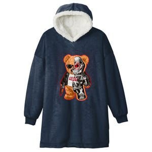 Funny Robot Terminator Teddy Bear Hooded Wearable Blanket