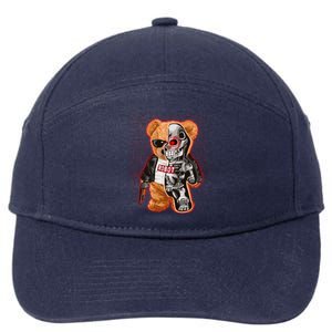 Funny Robot Terminator Teddy Bear 7-Panel Snapback Hat