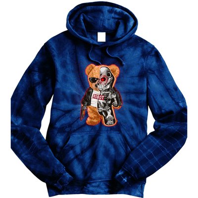 Funny Robot Terminator Teddy Bear Tie Dye Hoodie