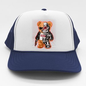 Funny Robot Terminator Teddy Bear Trucker Hat