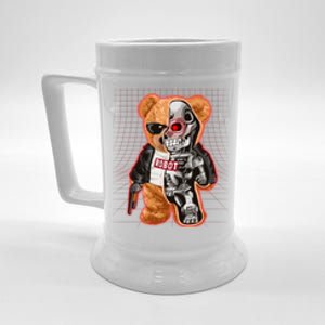 Funny Robot Terminator Teddy Bear Beer Stein