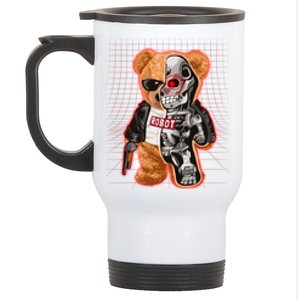 Funny Robot Terminator Teddy Bear Stainless Steel Travel Mug