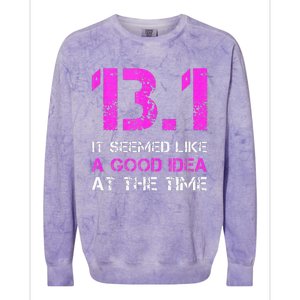 Funny Running Tanks. 13.1 Funny Half Marathon Colorblast Crewneck Sweatshirt