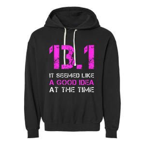 Funny Running Tanks. 13.1 Funny Half Marathon Garment-Dyed Fleece Hoodie