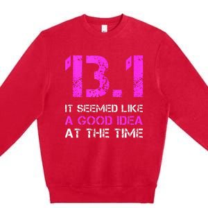 Funny Running Tanks. 13.1 Funny Half Marathon Premium Crewneck Sweatshirt