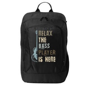 Funny Relax The Bass Player Is Here Bass Guitar City Backpack