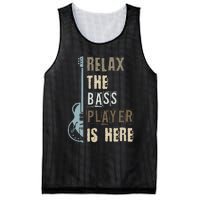 Funny Relax The Bass Player Is Here Bass Guitar Mesh Reversible Basketball Jersey Tank