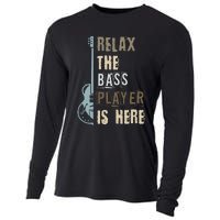 Funny Relax The Bass Player Is Here Bass Guitar Cooling Performance Long Sleeve Crew