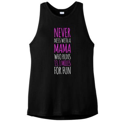 Funny Running Tanks. 13.1 Half Marathon Runner Mom Gift Ladies PosiCharge Tri-Blend Wicking Tank