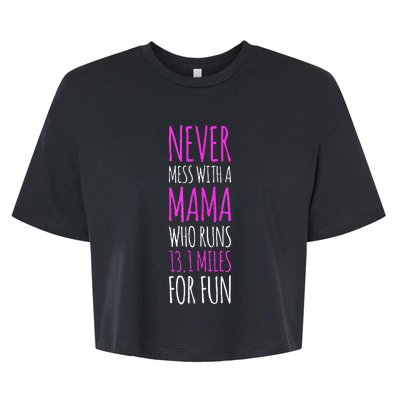 Funny Running Tanks. 13.1 Half Marathon Runner Mom Gift Bella+Canvas Jersey Crop Tee