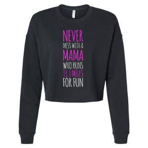 Funny Running Tanks. 13.1 Half Marathon Runner Mom Gift Cropped Pullover Crew