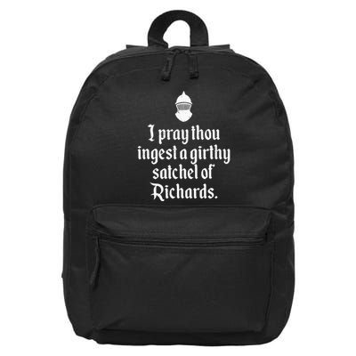 Funny Renaissance Thou Ingest A Satchel Of Richards Medieval 16 in Basic Backpack