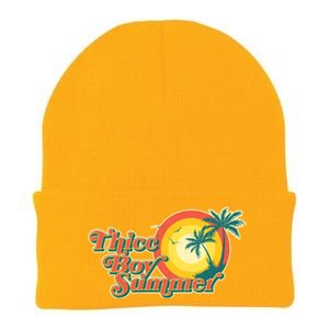 Funny Retro Thicc Boy Summer Knit Cap Winter Beanie