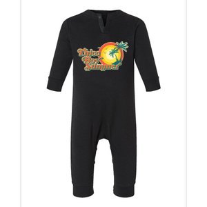 Funny Retro Thicc Boy Summer Infant Fleece One Piece