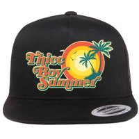 Funny Retro Thicc Boy Summer Flat Bill Trucker Hat