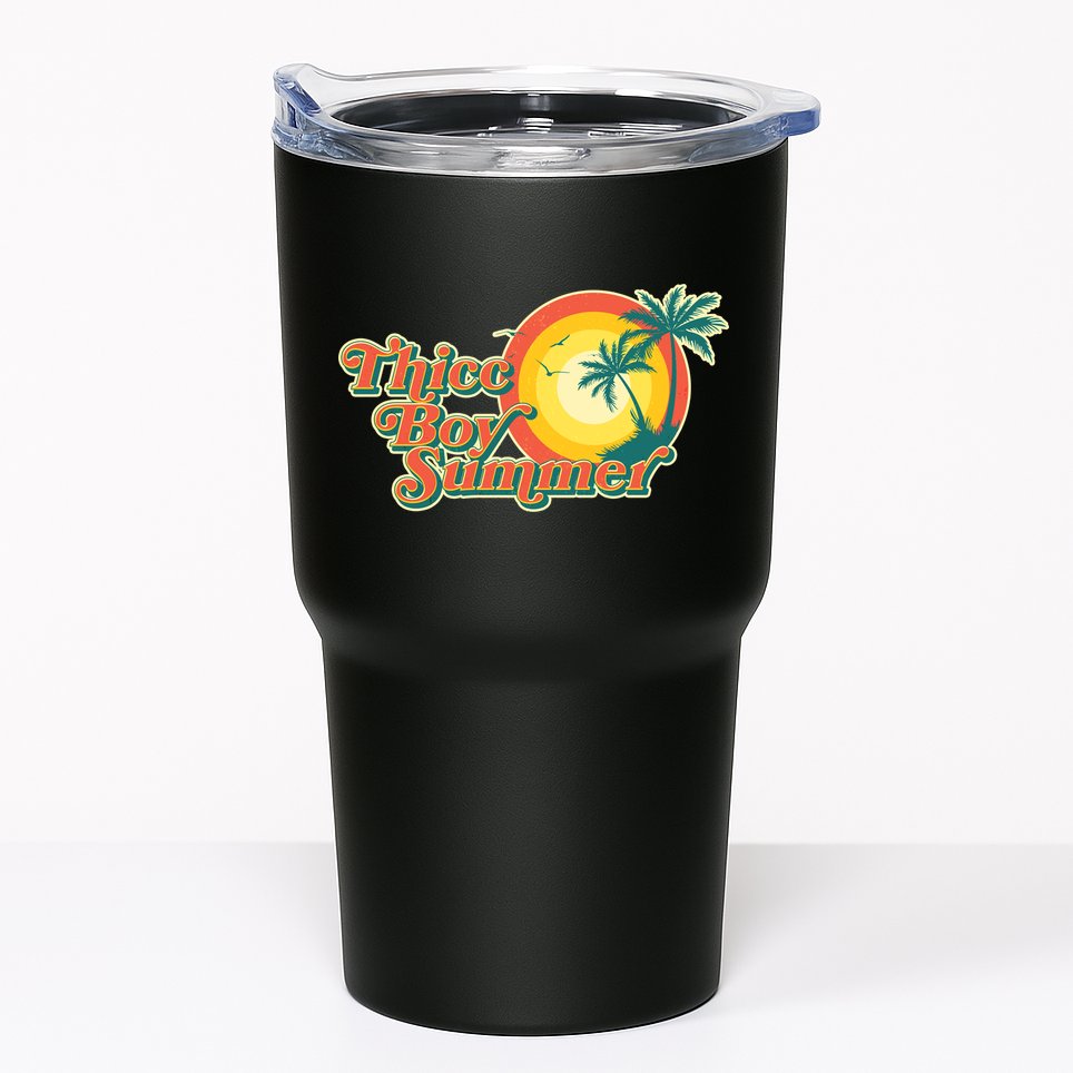 Funny Retro Thicc Boy Summer Tumbler