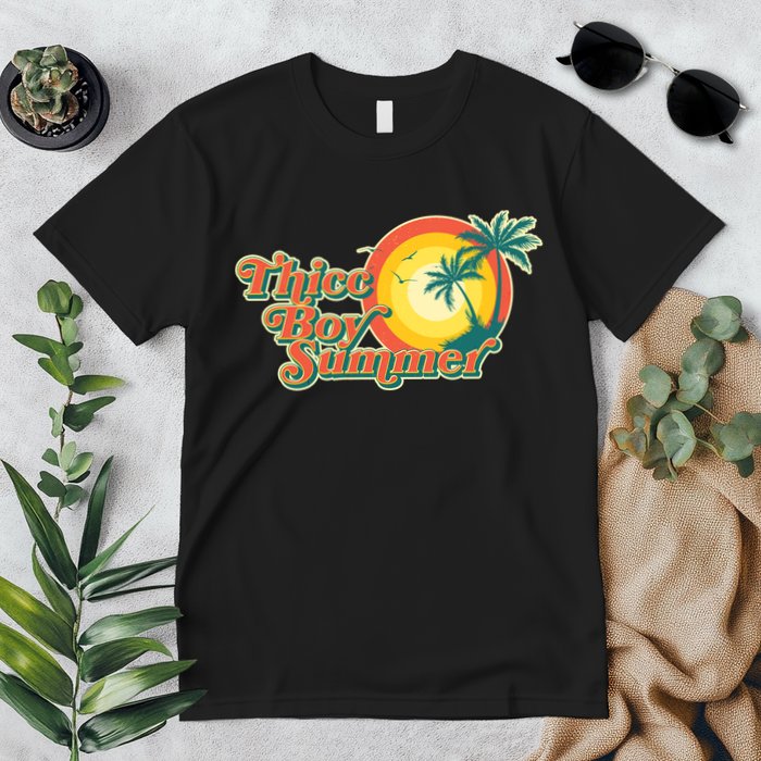 Funny Retro Thicc Boy Summer Premium T-Shirt
