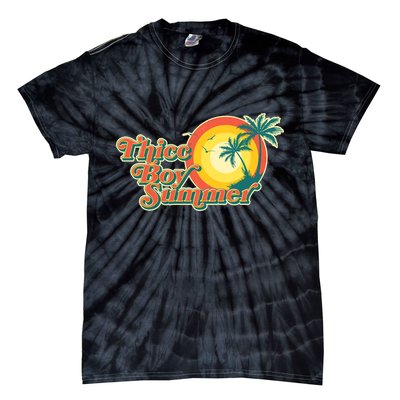 Funny Retro Thicc Boy Summer Tie-Dye T-Shirt