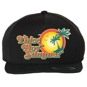 Funny Retro Thicc Boy Summer Wool Snapback Cap