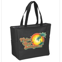 Funny Retro Thicc Boy Summer Zip Tote Bag