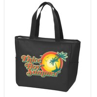 Funny Retro Thicc Boy Summer Zip Tote Bag