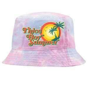 Funny Retro Thicc Boy Summer Tie-Dyed Bucket Hat