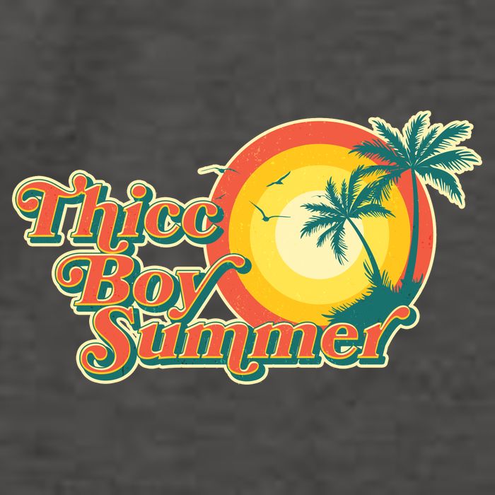 Funny Retro Thicc Boy Summer Vector Backpack