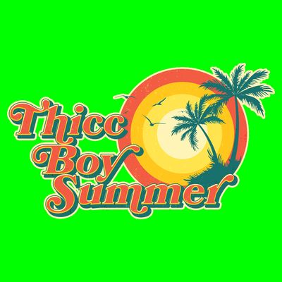 Funny Retro Thicc Boy Summer T-Shirt
