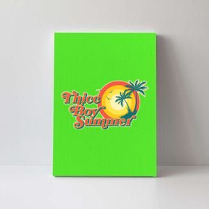 Funny Retro Thicc Boy Summer Canvas