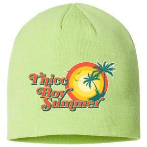 Funny Retro Thicc Boy Summer Sustainable Beanie