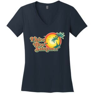 Funny Retro Thicc Boy Summer Women's V-Neck T-Shirt