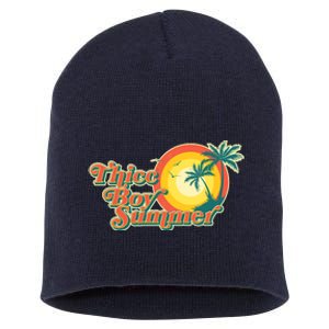 Funny Retro Thicc Boy Summer Short Acrylic Beanie