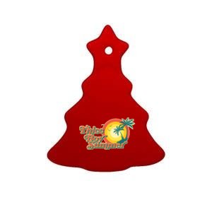 Funny Retro Thicc Boy Summer Ceramic Tree Ornament