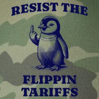 Funny Resist The Flippin Tariffs Heard Island Penguin Legacy Tie Dye Trucker Hat
