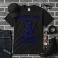 Funny Resist The Flippin Tariffs Heard Island Penguin Tall T-Shirt