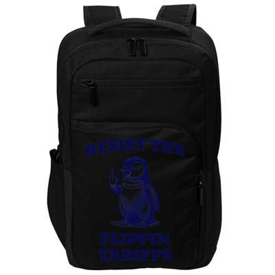 Funny Resist The Flippin Tariffs Heard Island Penguin Impact Tech Backpack