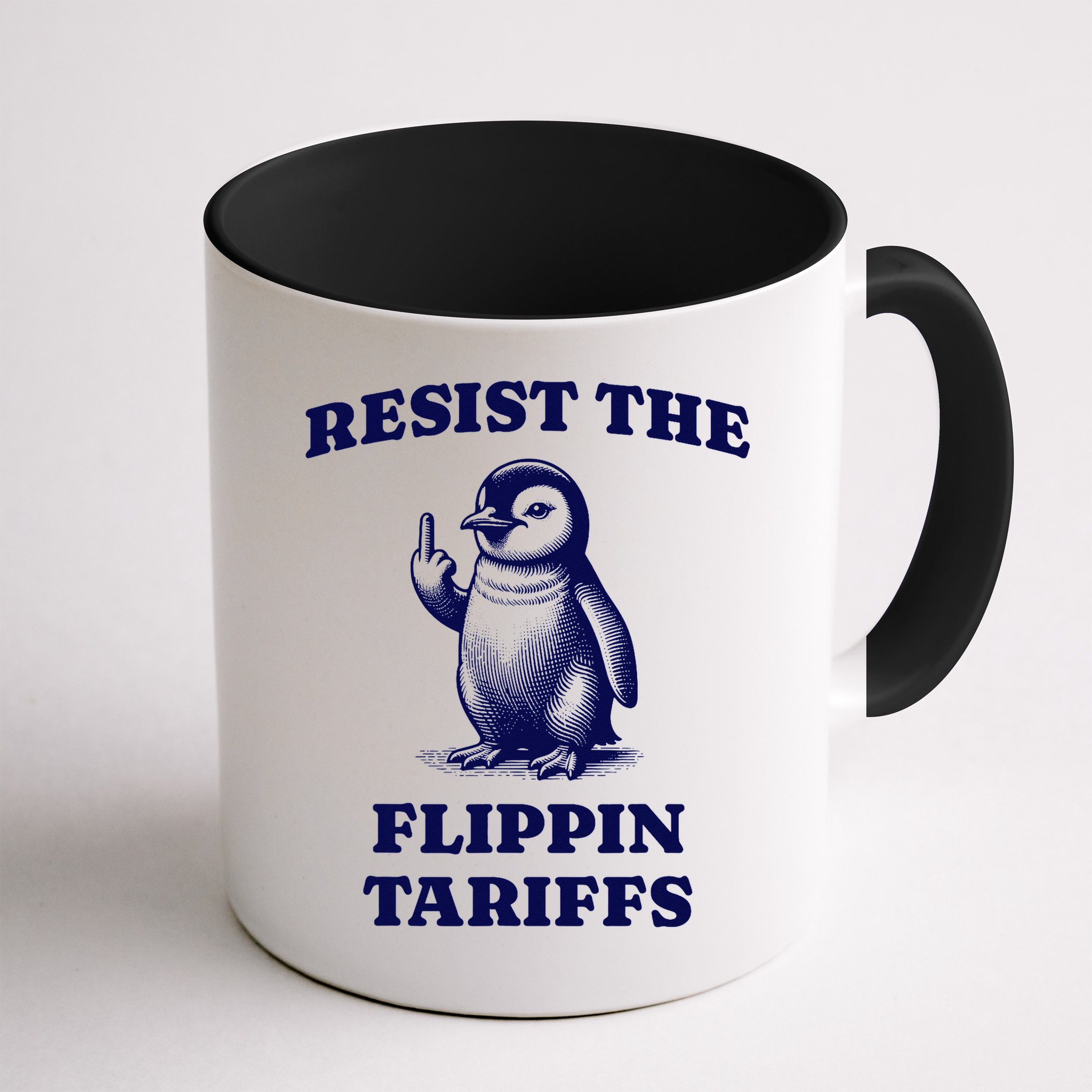 Funny Resist The Flippin Tariffs Heard Island Penguin Mug