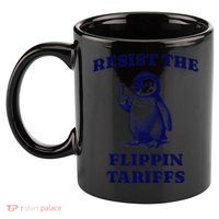 Funny Resist The Flippin Tariffs Heard Island Penguin 11oz C Handle Ceramic Mug