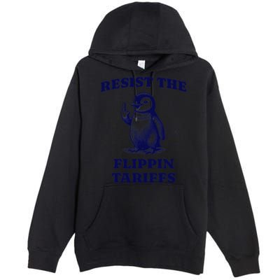 Funny Resist The Flippin Tariffs Heard Island Penguin Premium Pullover Hoodie