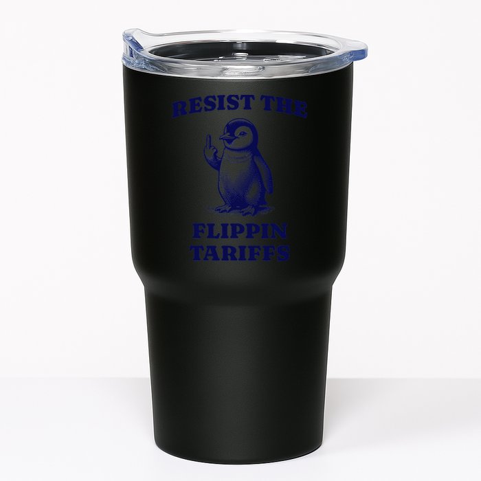 Funny Resist The Flippin Tariffs Heard Island Penguin Tumbler