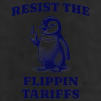 Funny Resist The Flippin Tariffs Heard Island Penguin 25L Jumbo Tote