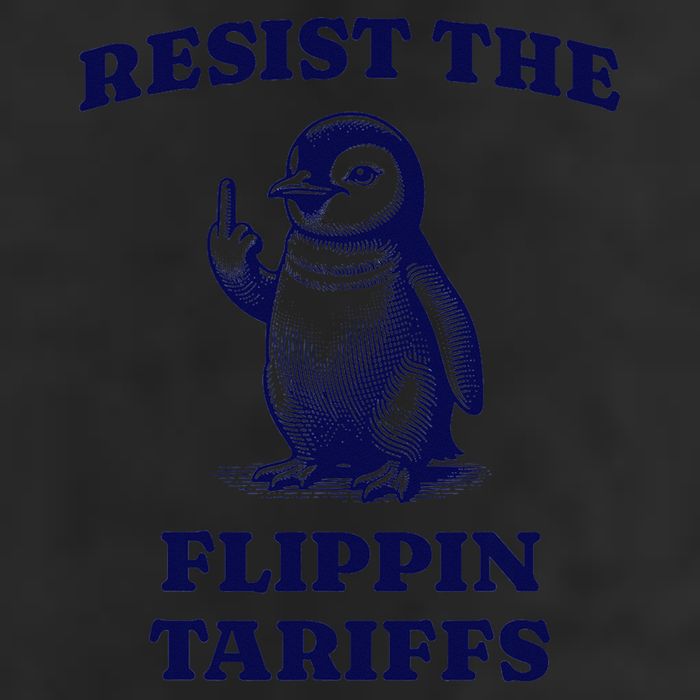Funny Resist The Flippin Tariffs Heard Island Penguin 25L Jumbo Tote