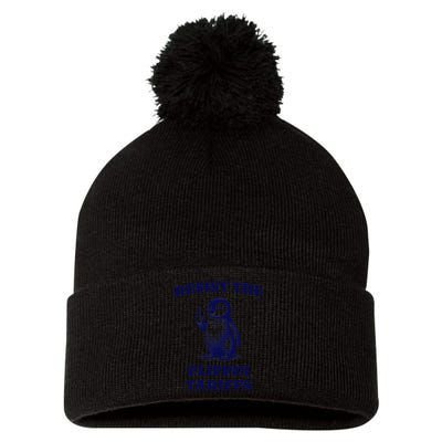 Funny Resist The Flippin Tariffs Heard Island Penguin Pom Pom 12in Knit Beanie