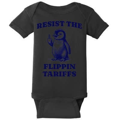 Funny Resist The Flippin Tariffs Heard Island Penguin Baby Bodysuit