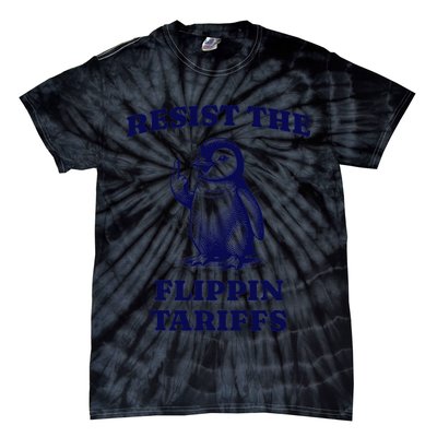 Funny Resist The Flippin Tariffs Heard Island Penguin Tie-Dye T-Shirt
