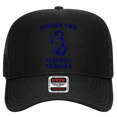 Funny Resist The Flippin Tariffs Heard Island Penguin Trucker Hat