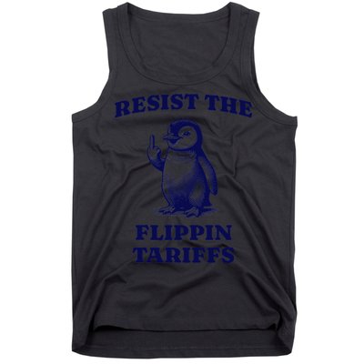 Funny Resist The Flippin Tariffs Heard Island Penguin Tank Top